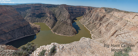 Panoramic of Big Horn Canyon Montana