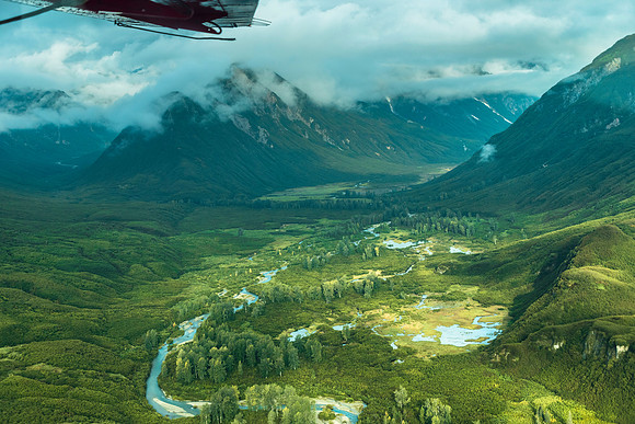 Anchorage AK flight to Crescent Lake in Lake Clark NP Alaska
